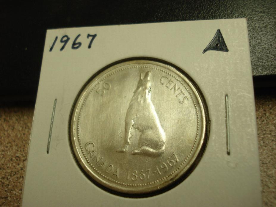 1967 - Silver - Canadian half dollar - Canada 50 cents