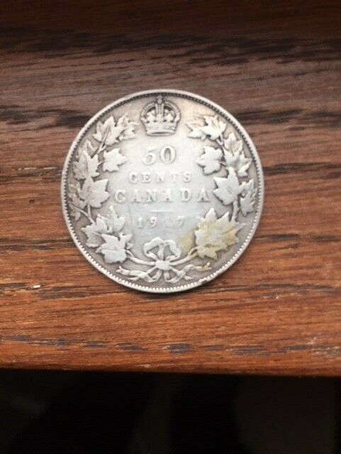 1917 CANADAN 50 CENT COIN
