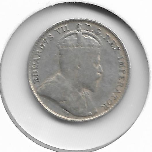 CANADA 1912 FIVE CENT COIN - XF- BV$10