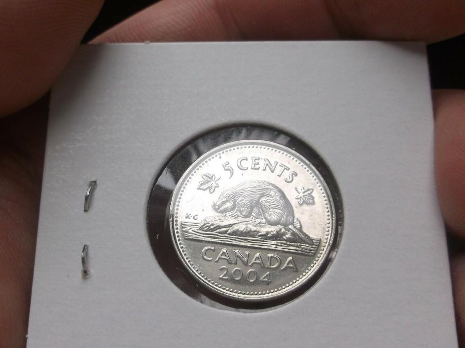 2004 Five Cents GEM Numismatic Canada Nickel