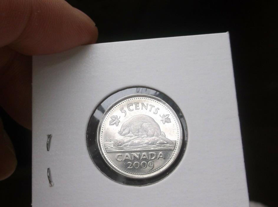 2009 Five Cents GEM Numismatic Canada Nickel