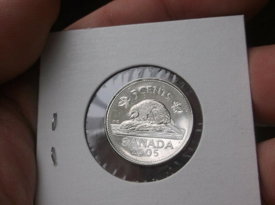 2005 Five Cents GEM Numismatic Canada Nickel