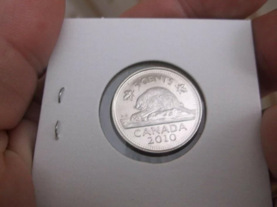 2010 Five Cents GEM Numismatic Canada Nickel