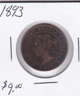 1893 Canada Large Cent VFine