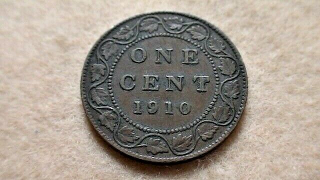1910(No Mint Mark) Canada One Large Cent 1C Coin