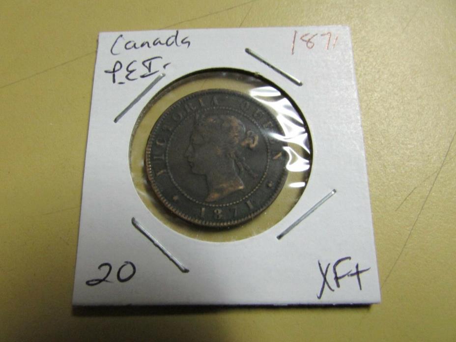 1871 Canada Prince Edward Island Cent XF+