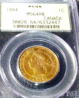 1884 CANADA  LARGE CENT  PCGS MS64