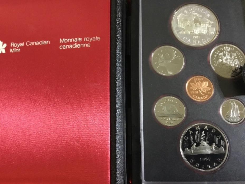 Canada 1981 Train Double Dollar Proof Coin Set with COA