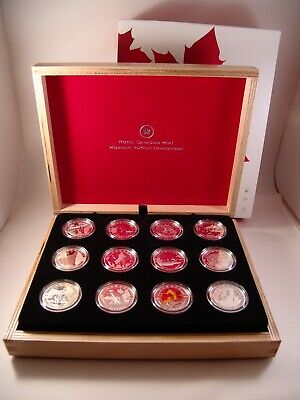 2013 Canada $10 Full O Canada Silver 12-Coin Set with Display Case w/COA Proof