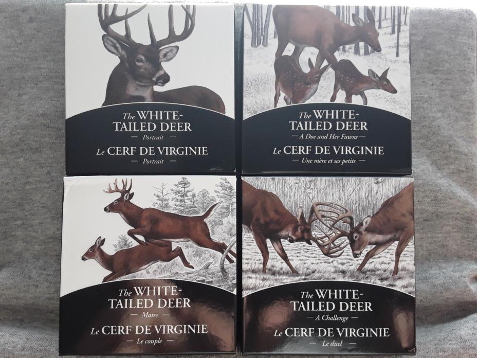 2014 CANDA $20 WHITE-TAIL DEER 4 COIN PROOF SET FREE SHIPPING