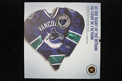 2008 - 2009 Vancouver Canucks Coin Gift Set with Commemorative Dollar