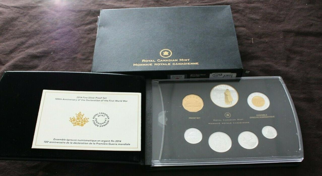 Canada 2014 100th Anniversary Declaration 1st World War Premium Proof Set