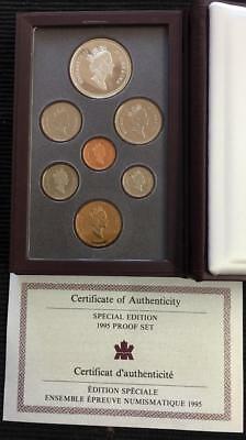 1995 Canada Limited Edition Proof Double Dollar Set (Red Cover) In Box with COA