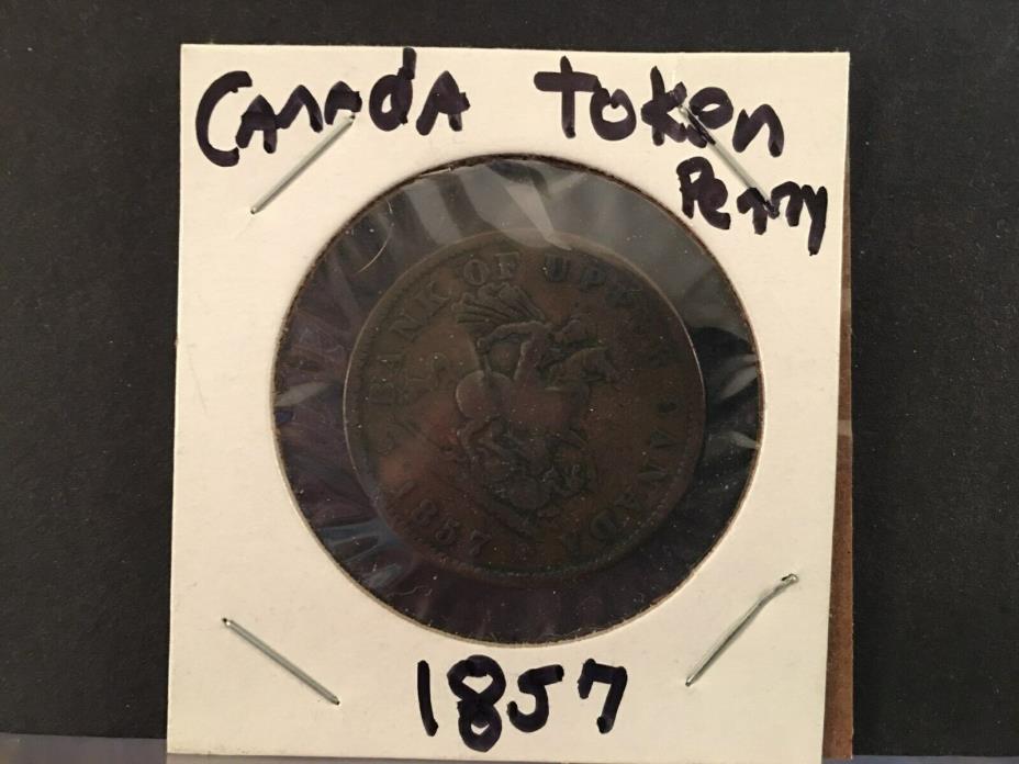 GORGEOUS 1857 CANADA TOKEN PENNY - A GREAT BUY