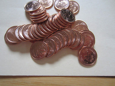 Roll of 2002 Canada Small Cents (UNC RED 50 Coins) (RR33)