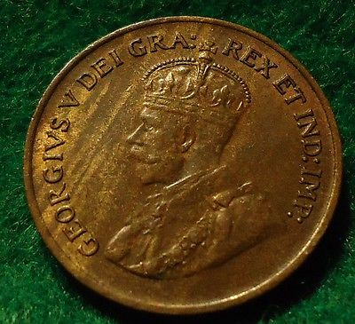 1925 Canada Small Cent King George V UNC * KEY DATE * CANADIAN Must SEE