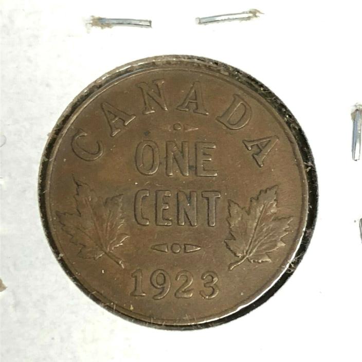 1923 CANADA ONE CENT, KM#28 George V, Key Date