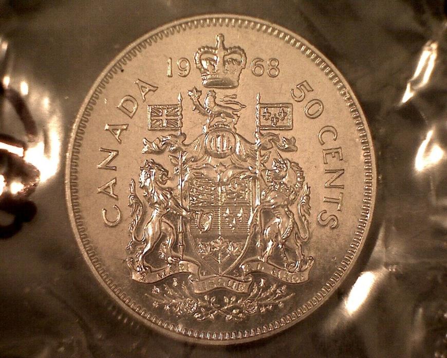 1968 Canada (B)   PL - 50-Cent Coin, still in original plastic wrap
