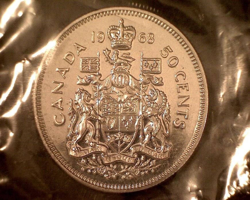 1968 Canada (A)   PL - 50-Cent Coin, still in original plastic wrap