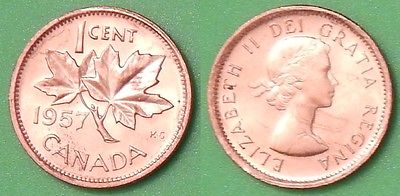 1957 Canada Penny Graded as Brilliant Uncirculated From Original Roll