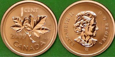 2009 Canada Magnetic Penny Graded as Specimen From Original Set