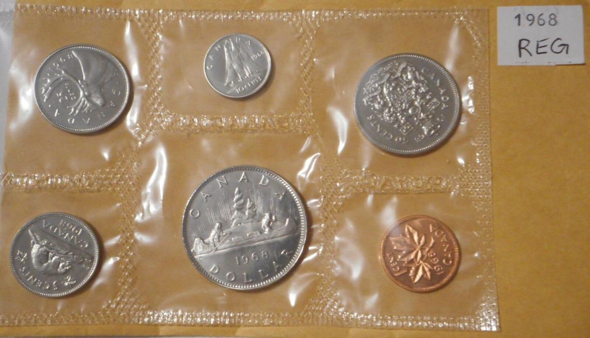 1968 ROYAL CANADIAN MINT UNCIRCULATED SET IN ORIGINAL ENVELOPE