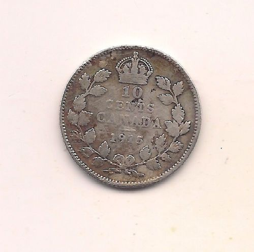1915 Canada Silver Ten Cent  *KEY DATE w/only 688,057 Minted
