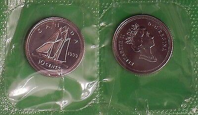 1999 Canada Dime Sealed in Cellophane
