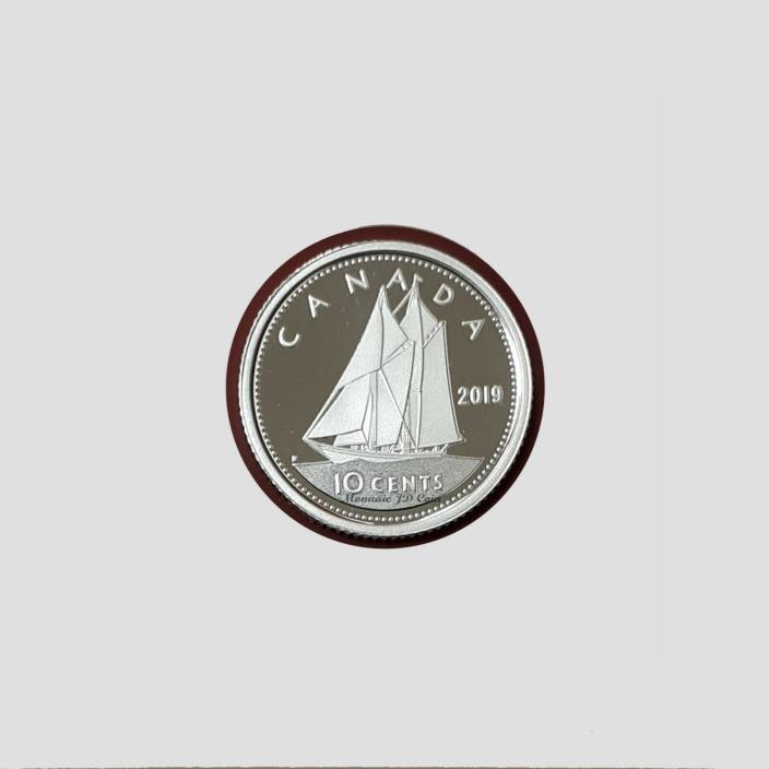 2019 Canada 10 Cent Proof Fine Silver 99.99% From Set