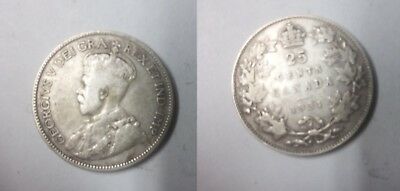 Canada 1931 Silver 25 Cents