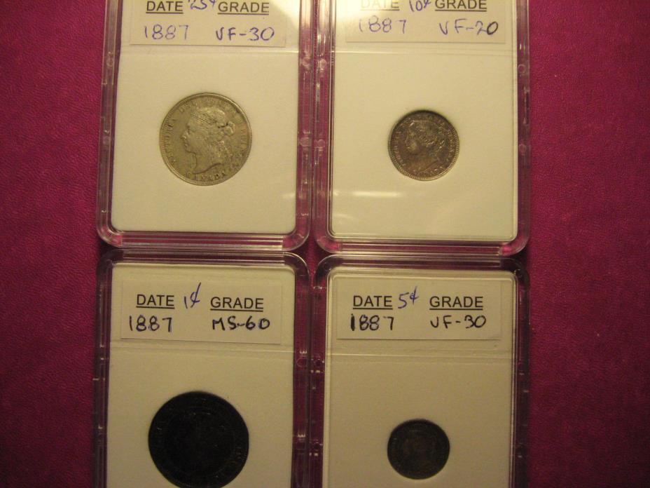 1887 Canada coin set