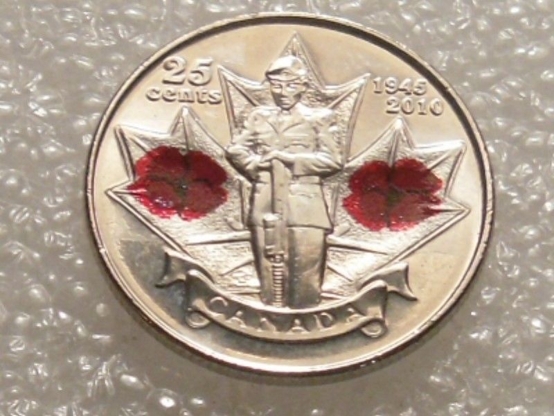 1945-2010 CANADA 25 Cents Coin Commemorative