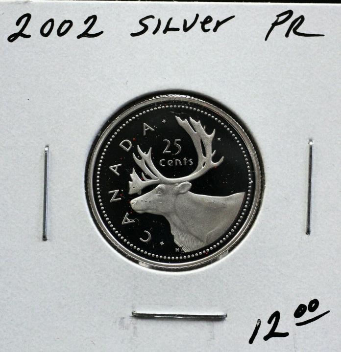 Canada 2002 25¢ Sterling Silver Quarter Proof.  1739