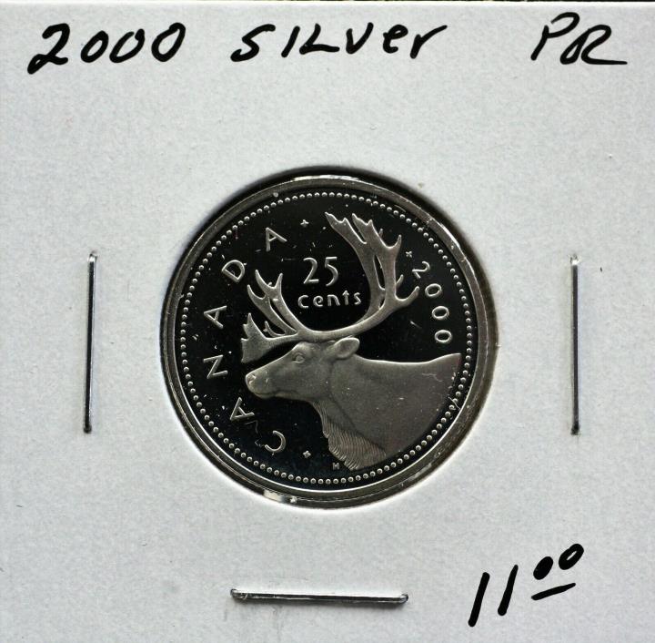 Canada 2000 25¢ Sterling Silver Quarter Proof.  1737