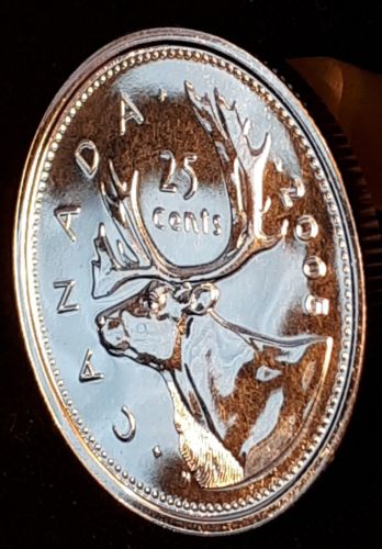 CANADA 25 CENTS QUARTER 2005 P PL UNC