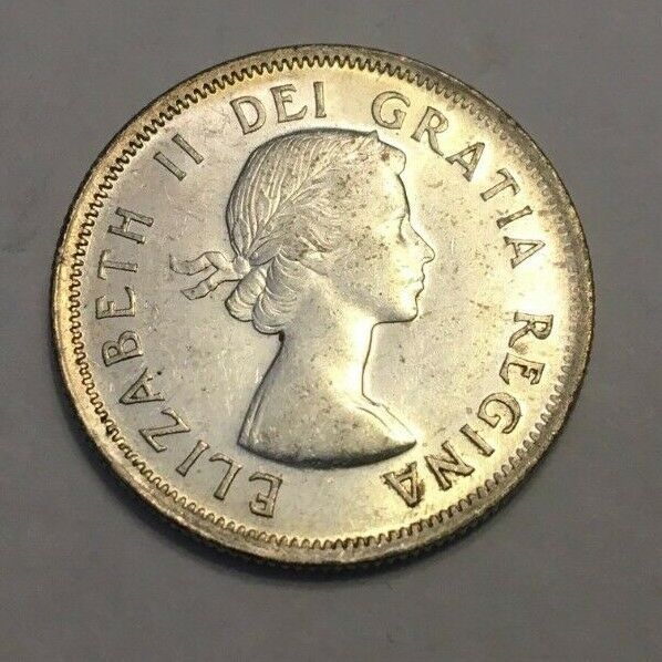 1954 Canada Silver Quarter Twenty five cents KEY DATE! RARE!