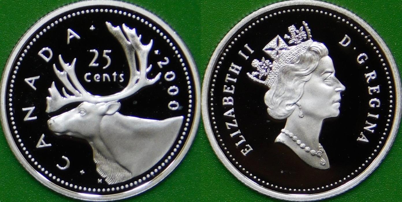 2000 Canada Silver Quarter Graded as Proof From Original Set