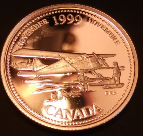 CANADA SILVER 25 CENT MILLENIUM 1999 NOVEMBRE UNC