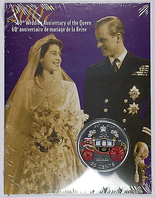 2007 25c Colorized Coin - 60th Wedding Anniversary of the Queen - Unopened