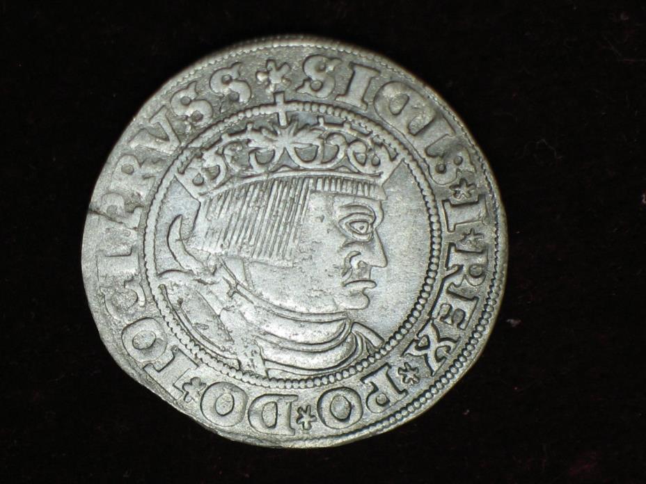 WEST  PRUSSIA , SIGISMIND I,,THE  OLD'' KING  OF  POLAND AR GROSSUS  THORN  1533