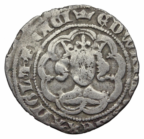ENGLAND. Edward III, 1327-1377. Silver Halfgroat. London, Series F, Spink 1577