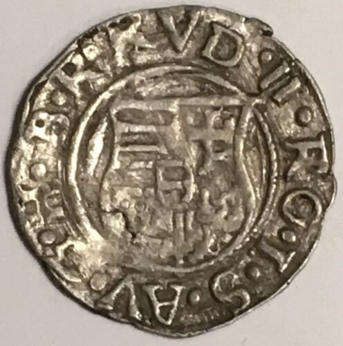 Hungary 1581 K B  Denar Medieval Silver Coin (L688)