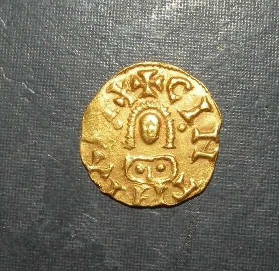 Medieval Coin Visigoth Kings Rare 586-601AD Gold Ancient Spain Very Rare Cross