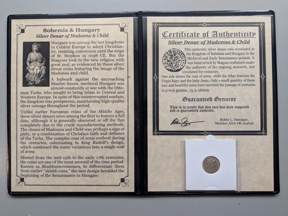 Madonna & Child Coin Album - Guaranteed Genuine -- Silver Denar