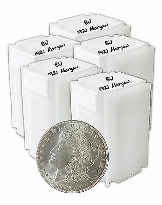 1921 Silver Morgan Dollar BU Lot of 100 Brilliantly Uncirculated Coins In Tubes