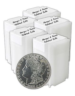 Silver Morgan and Peace Dollar Polished Cull Lot of 100 High Quality Low Premium