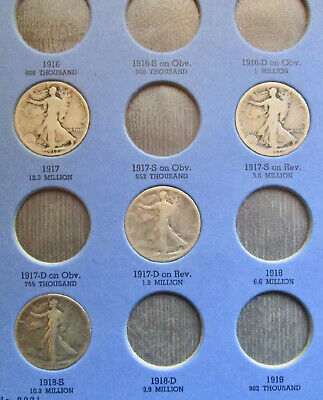 33 Different Dated or Mintmark Walking Liberty Halves Some Really Tough Dates