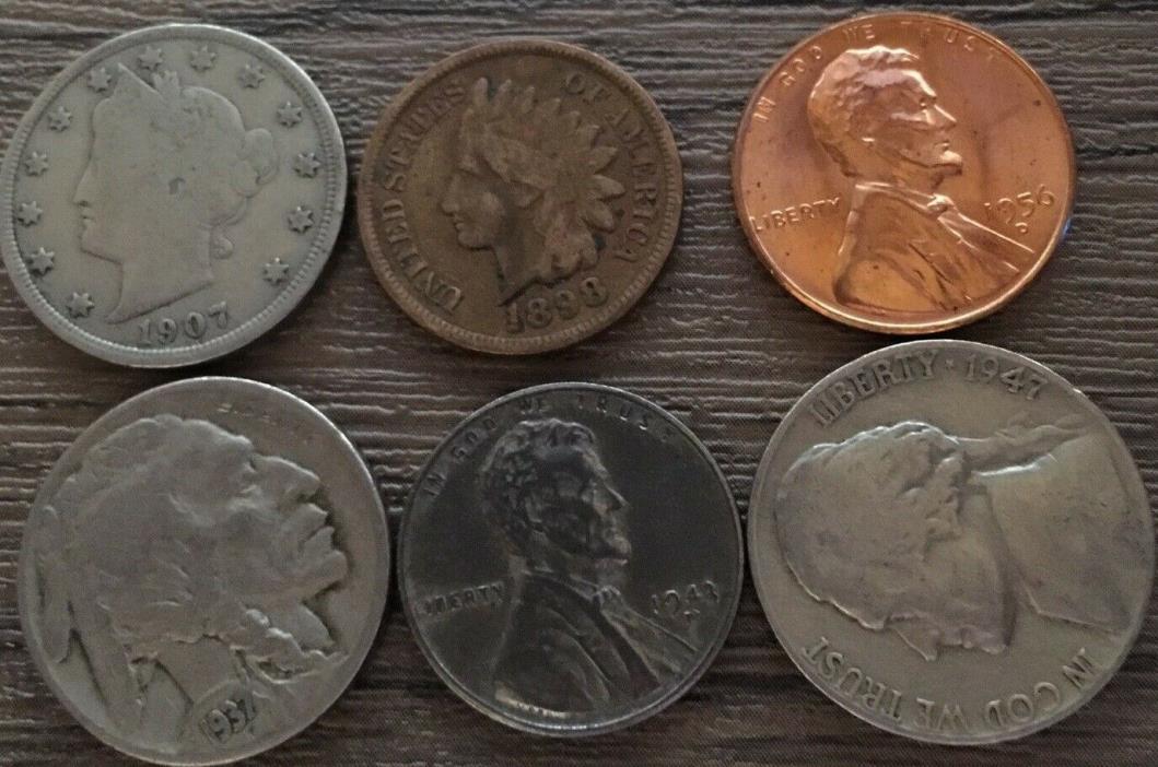 Starter Coin Collection Buffalo Liberty Indian Lincoln Jefferson
