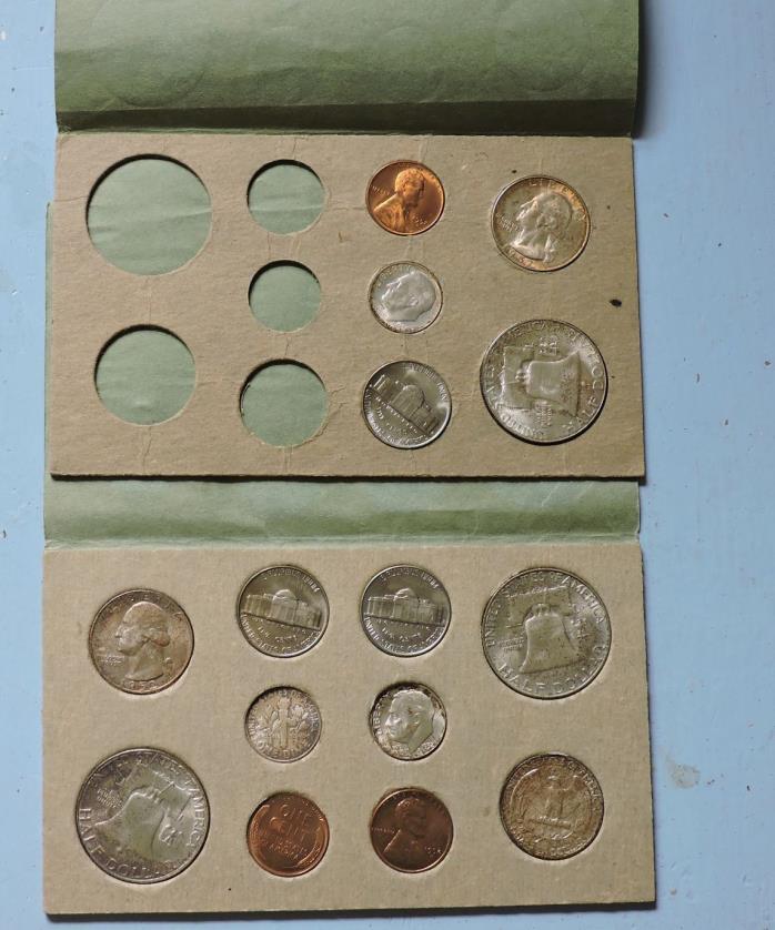 1952 -  HALF OF DOUBLE MINT SET -15  ORIGINAL COINS W/BOARDS