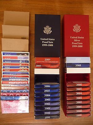 COMPLETE 1999 - 2009 SILVER PROOF, CLAD PROOF & UNCIRCULATED P & D MINT SETS